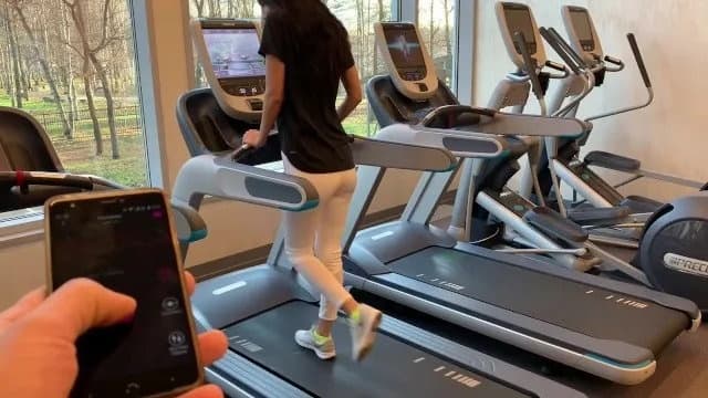 Public Masturbation with Lovense (lush) Part 3. During Fitness in the Gym